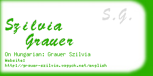 szilvia grauer business card